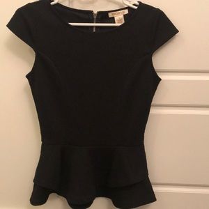 Black peplum top